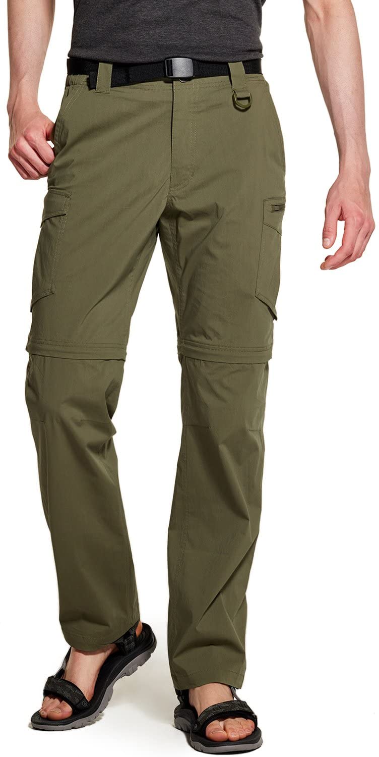 Cqr Mens Convertible Cargo Pants, Water Resistant Hiking Pants, Zip Off Lightweight Stretch Upf 50 Work Outdoor Pants, Lightweig