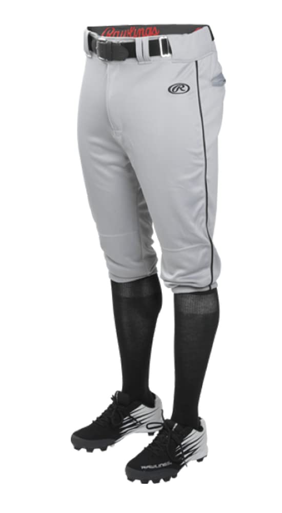 Rawlings Launch Series Knicker Baseball Pants Youth Medium Greyblack