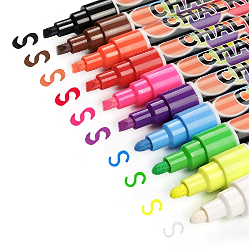 IJIANG maqi001 Ijiang Liquid Chalk Markers Neon Pens For Chalkboard Wet  Erase Markers With 6Mm Reversible Tip For Blackboard, Whiteboard, Windo