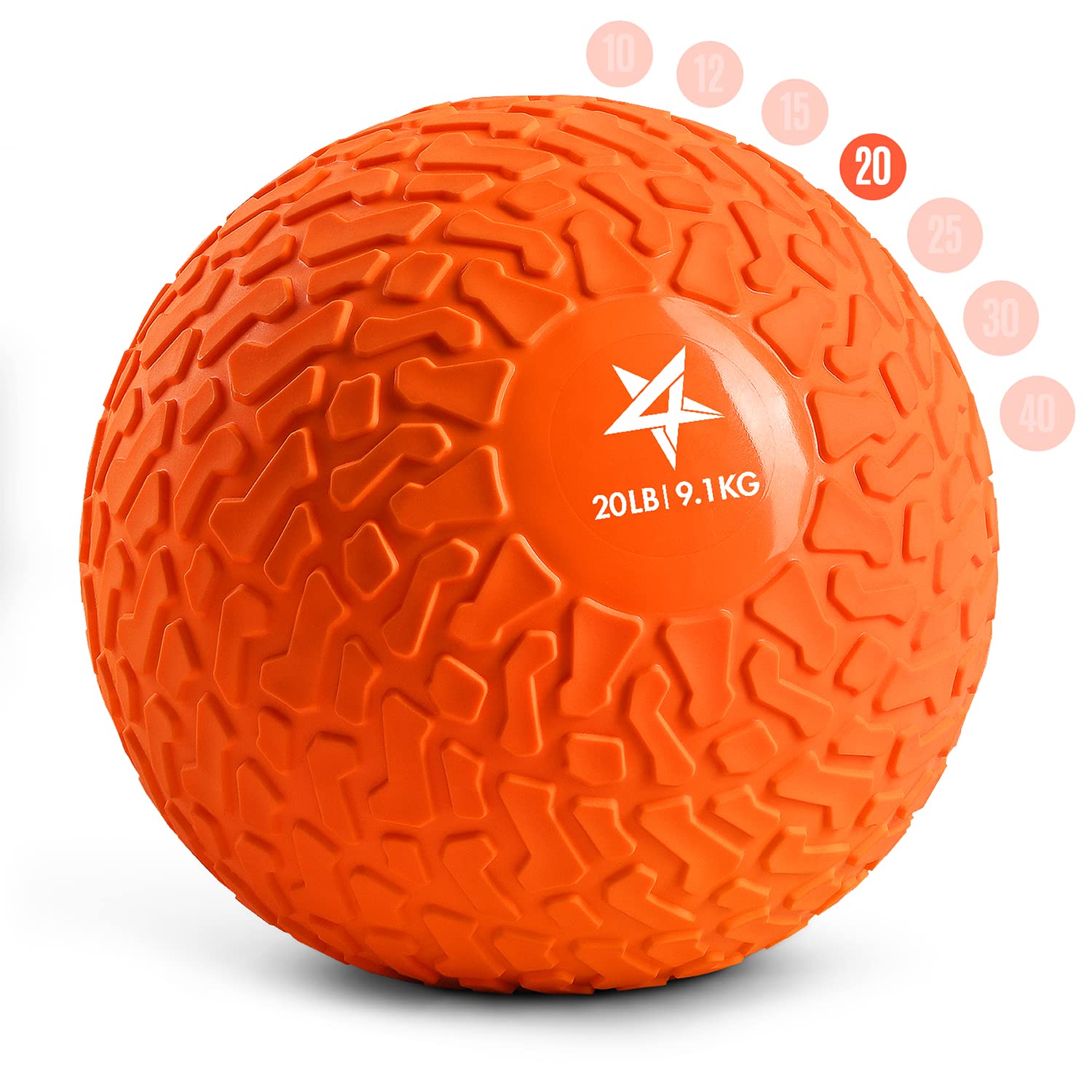 Yes4All Upgraded Fitness Slam Medicine Ball 20Lbs For Exercise, Strength, Power Workout Workout Ball Weighted Ball Exercise Ball