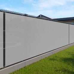 Windscreen4Less Heavy Duty Fence Privacy Screen Gray 4 X 287 With Reinforced Gindings And Grass Grommets Garden Windscreen Mesh