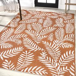 Jonathan Y Smb119E-3 Nevis Palm Frond Indoor Outdoor Area-Rug, Coastal Casual Country  Floral Easy-Cleaning,Bedroom,Kitchen,Back