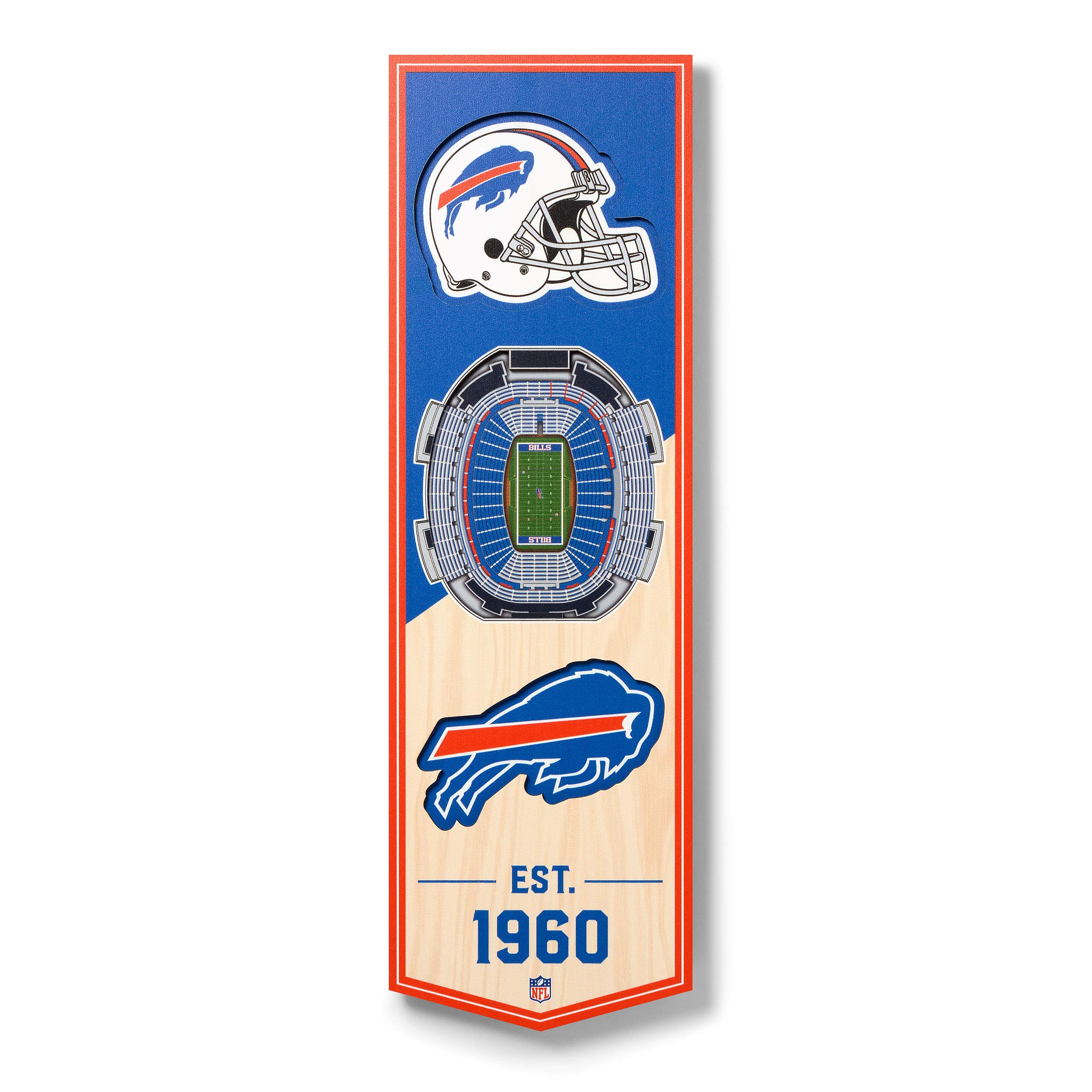 Youthefan Nfl Buffalo Bills 3D Stadium 6X19 Banner - New Era Field