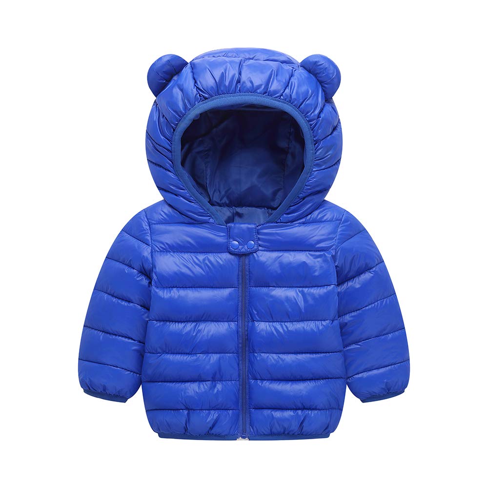 BFFBABY Winter Down Coats For Kids Baby Boys Girls Light Puffer Padded Jacket Bear Hoods Infant Outerwear