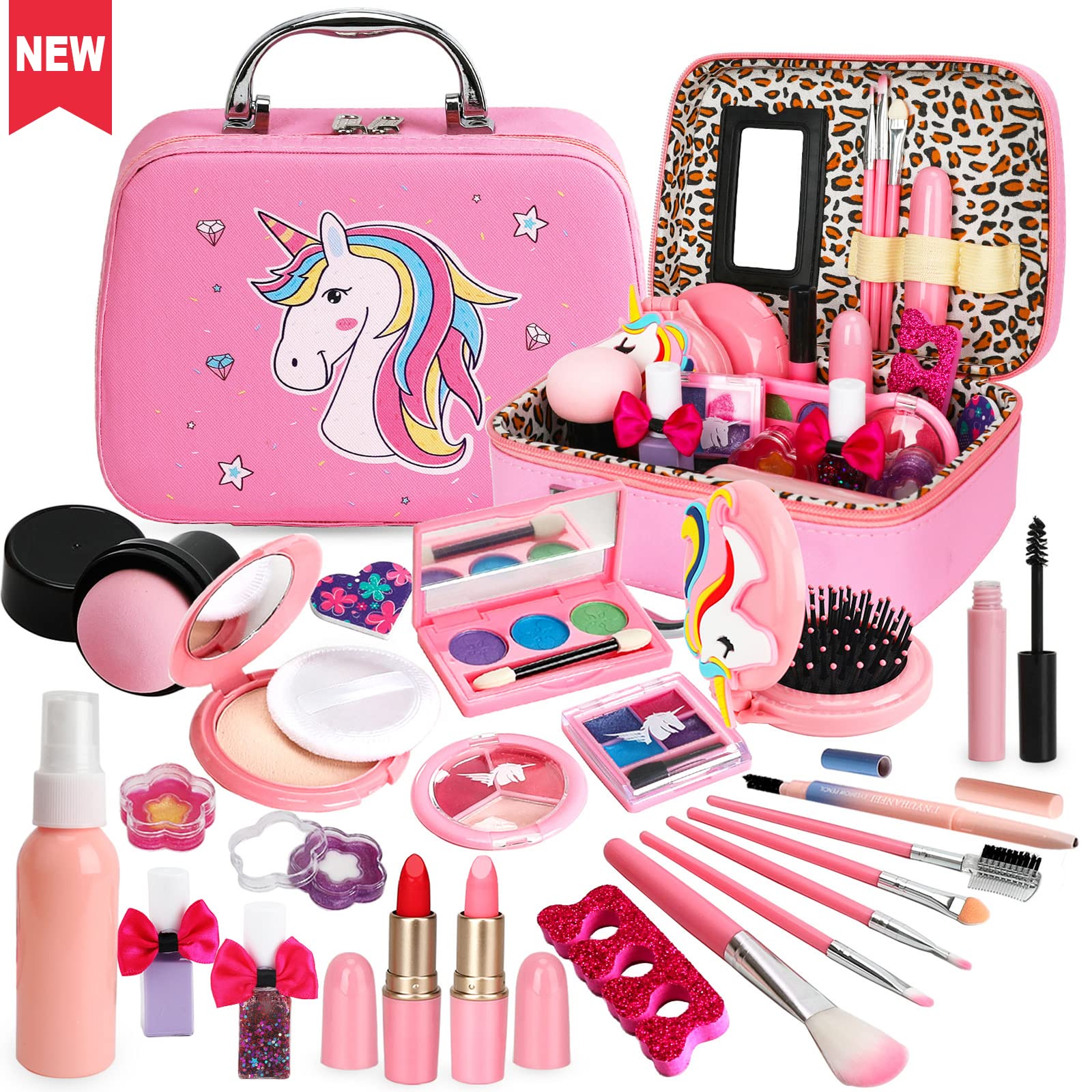 jooful Kids Makeup Kit For Girl, Real Washable Girl Makeup Kit For Kids, Makeup Kit For Little Girl Toys Toddler Girl Children Make Up 