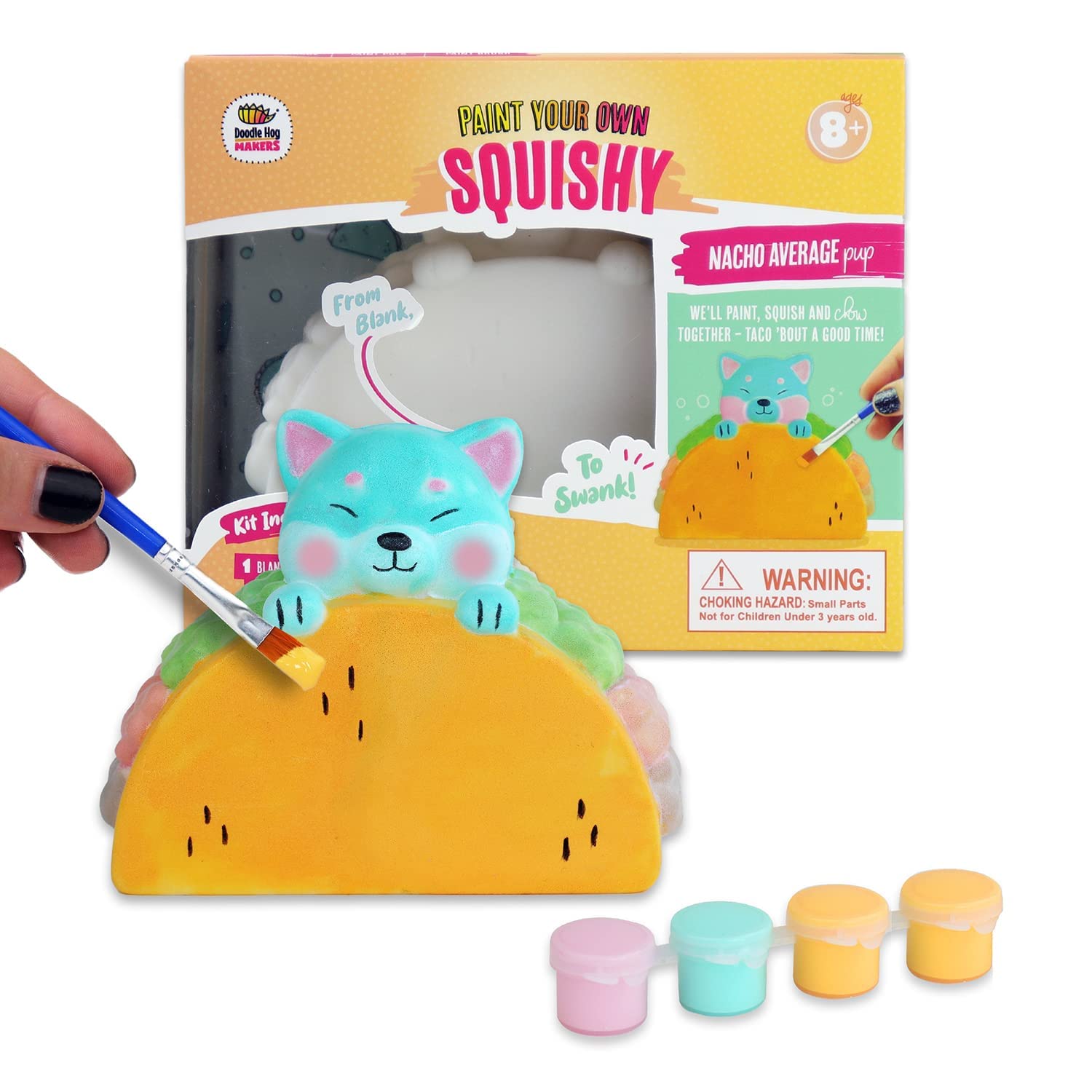 Doodle Hog Shiba Inu Paint Your Own Squishies Kit Crafts For Girls 8-12,  Gifts For Kids And Tweens, Kids Art Painting Kit 6 7 9