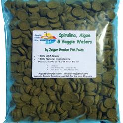 Aquatic Foods Inc Sinking Wafers Of Algae  Spirulina Ideal For Plecos, Bottom Fish, Catfish, Shrimp, Snails, Crayfish, All Herbivorous And Omnivor
