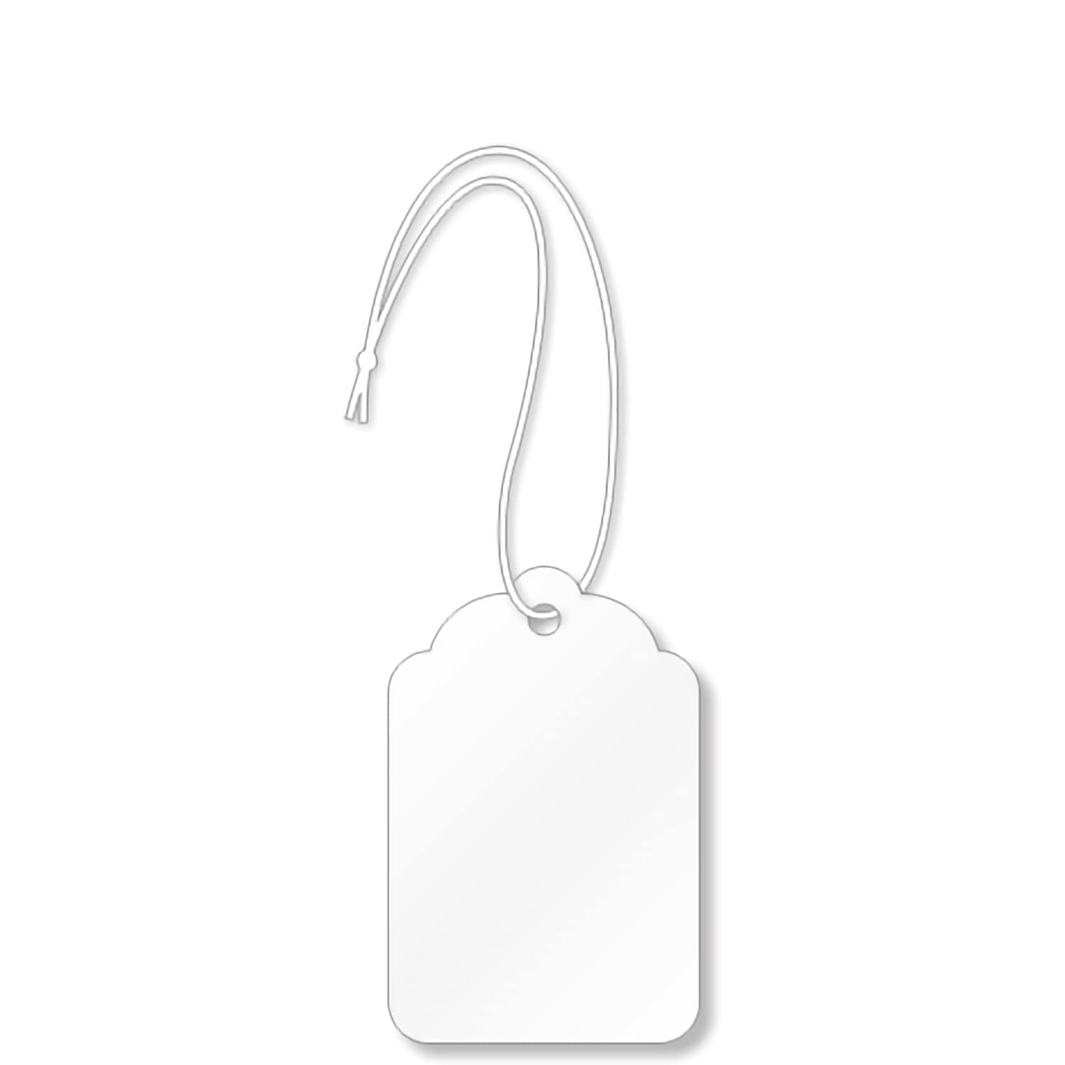 Smartsign White Merchandise Tags With PreStrung Loop Strings Pack Of