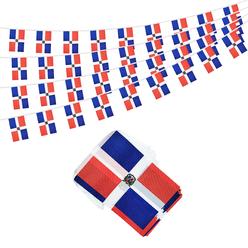 BCLin 50 Feet Dominica Banner Flag String, Dominican Mini Flag Small Banner, For Olympics, World Cup, Party, Shops And Bars Decoration
