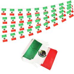 Bclin 50 Feet Mexico Mexican Banner Flag String, Mexico Mini Flag Small Banner, For Olympics, World Cup, Party, Shops And Bars D