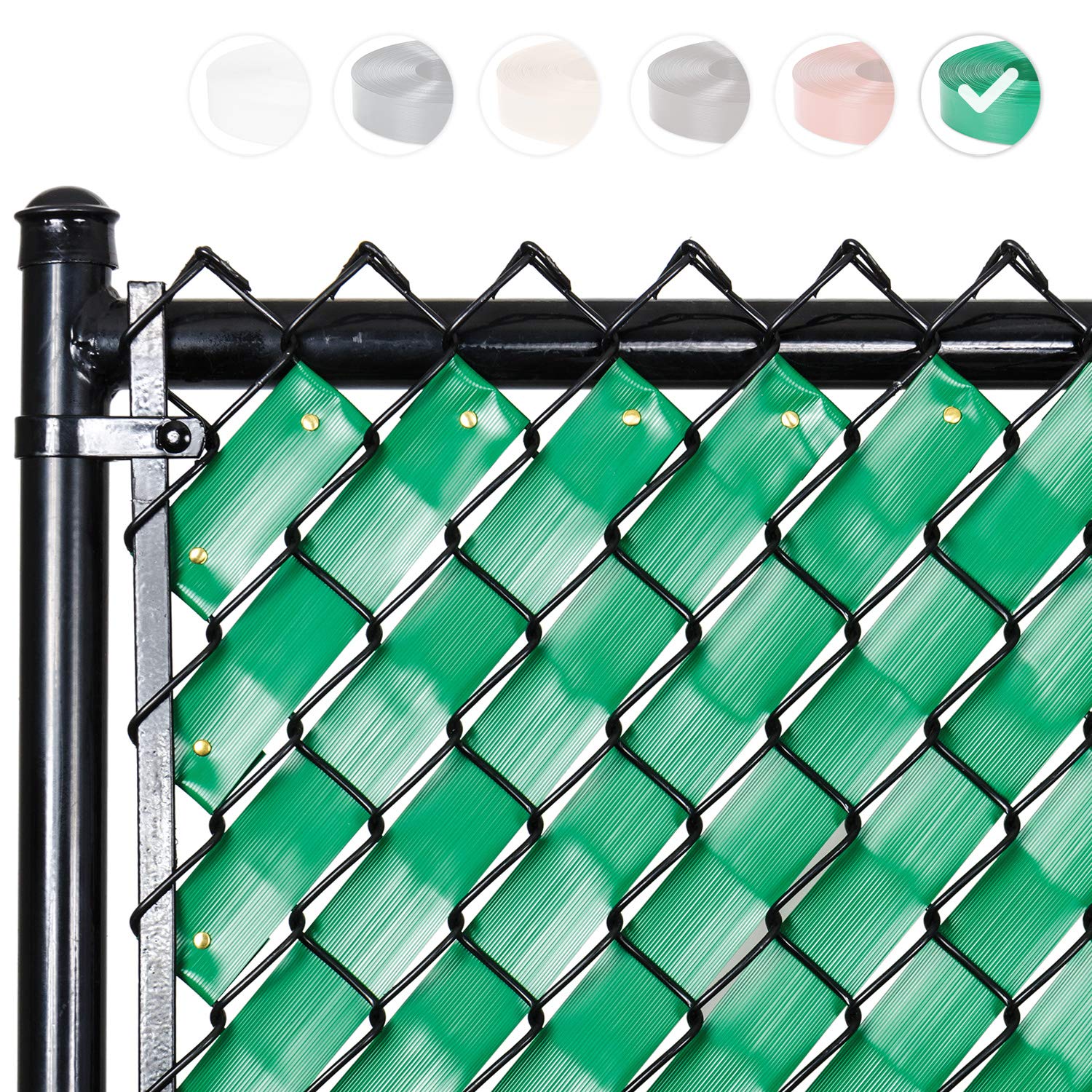 FP-FW250 Fenpro Chain Link Fence Privacy Tape (Emerald Green)