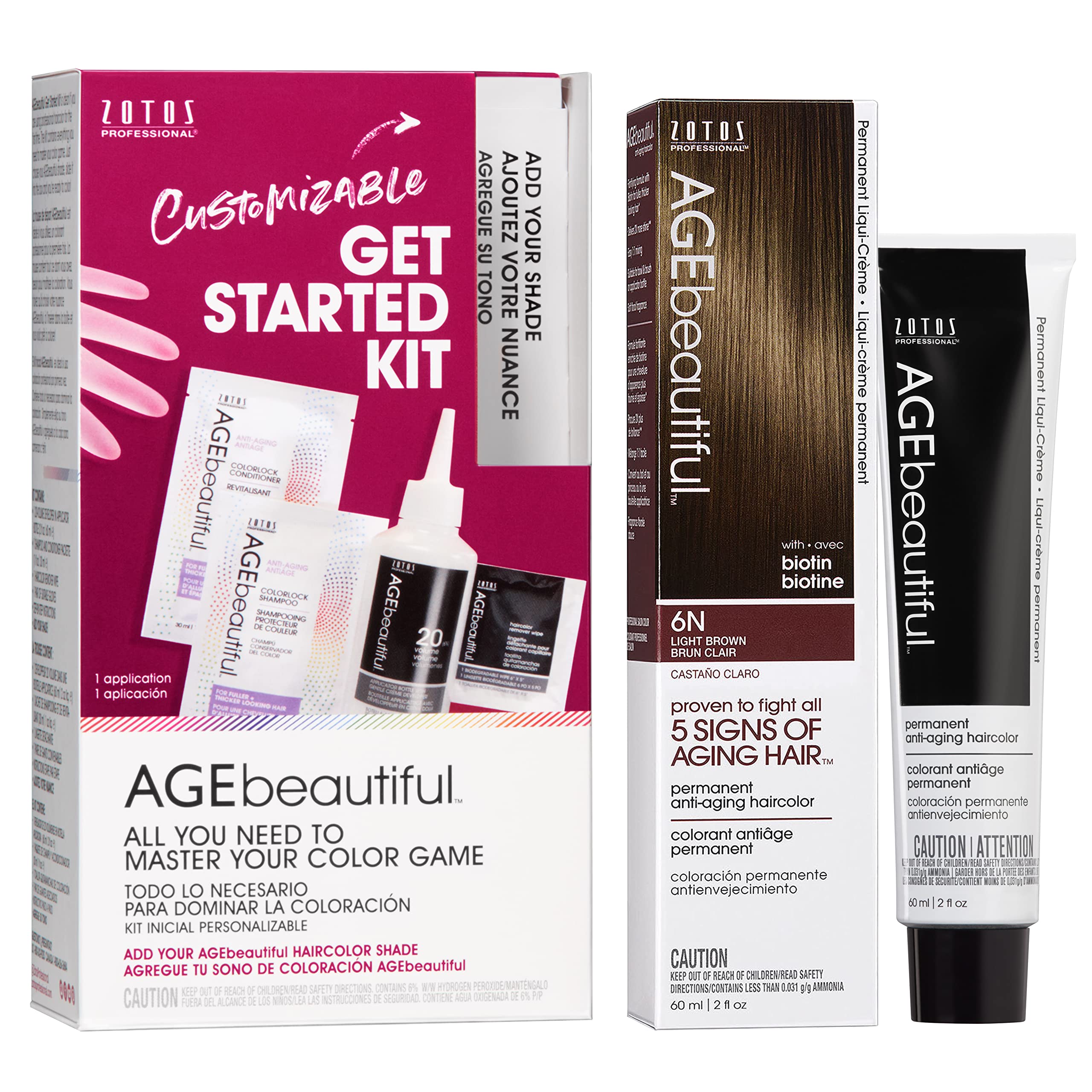 Age Beautiful Agebeautiful Permanent Liqui Creme Hair Color Dye