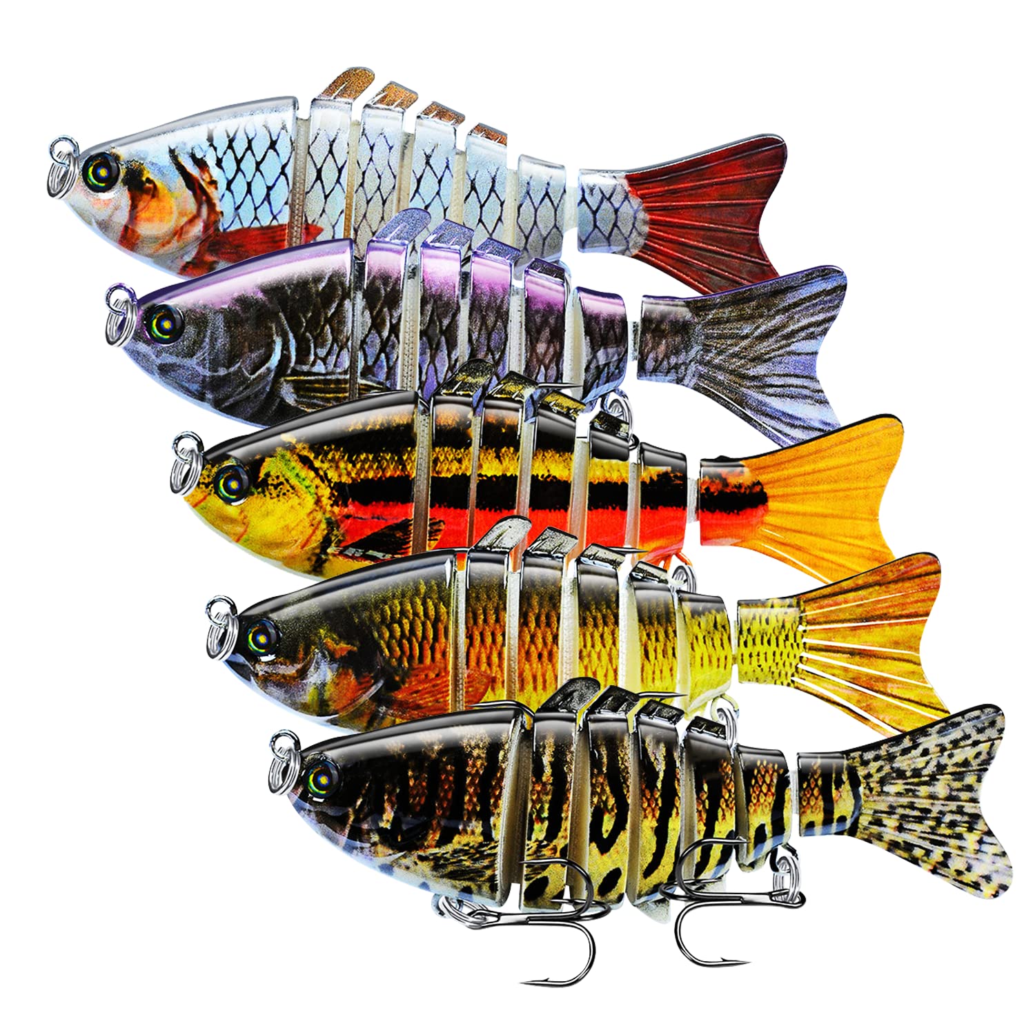 Keenjorika Fishing Lures Multi Jointed Fish Fishing Kits Slow