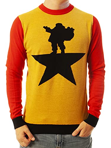 Ugly Christmas Party Sweater Unisex Santa Star Hamilton Xmas Sweatshirt-Small Hamilton Yellow