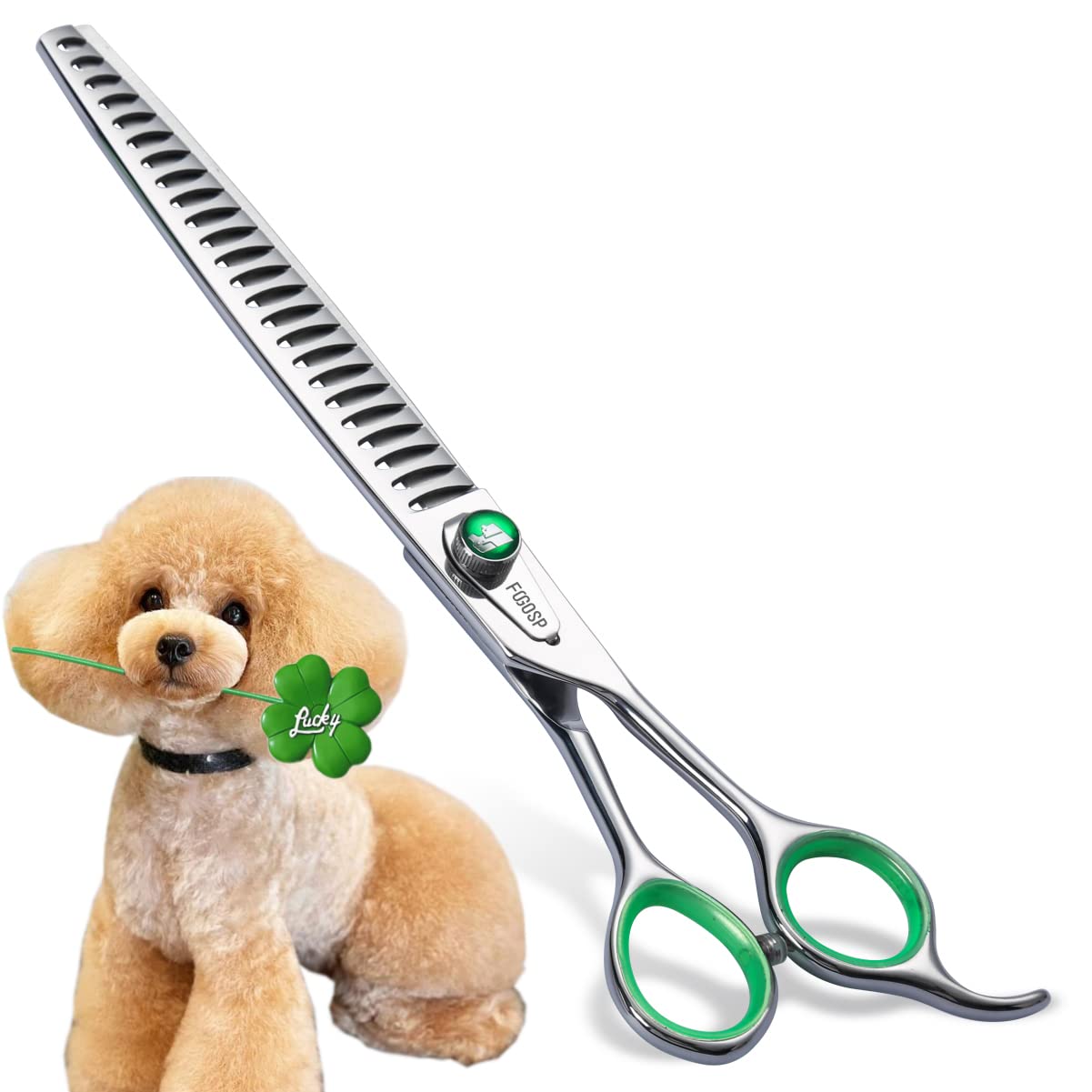 Fogosp Professional Thinning Shears For Dogs 8 Inch Dog Grooming Scissors For Pet Long Chunkers Shears Japanese 440C 70 Thinning