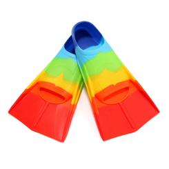 Foyinbet Swim Fins,Short Swimming Training Flippers For Lap Swimming Snorkeling,Silicone Swim Flippers With Mesh Bag For Kids,Gi