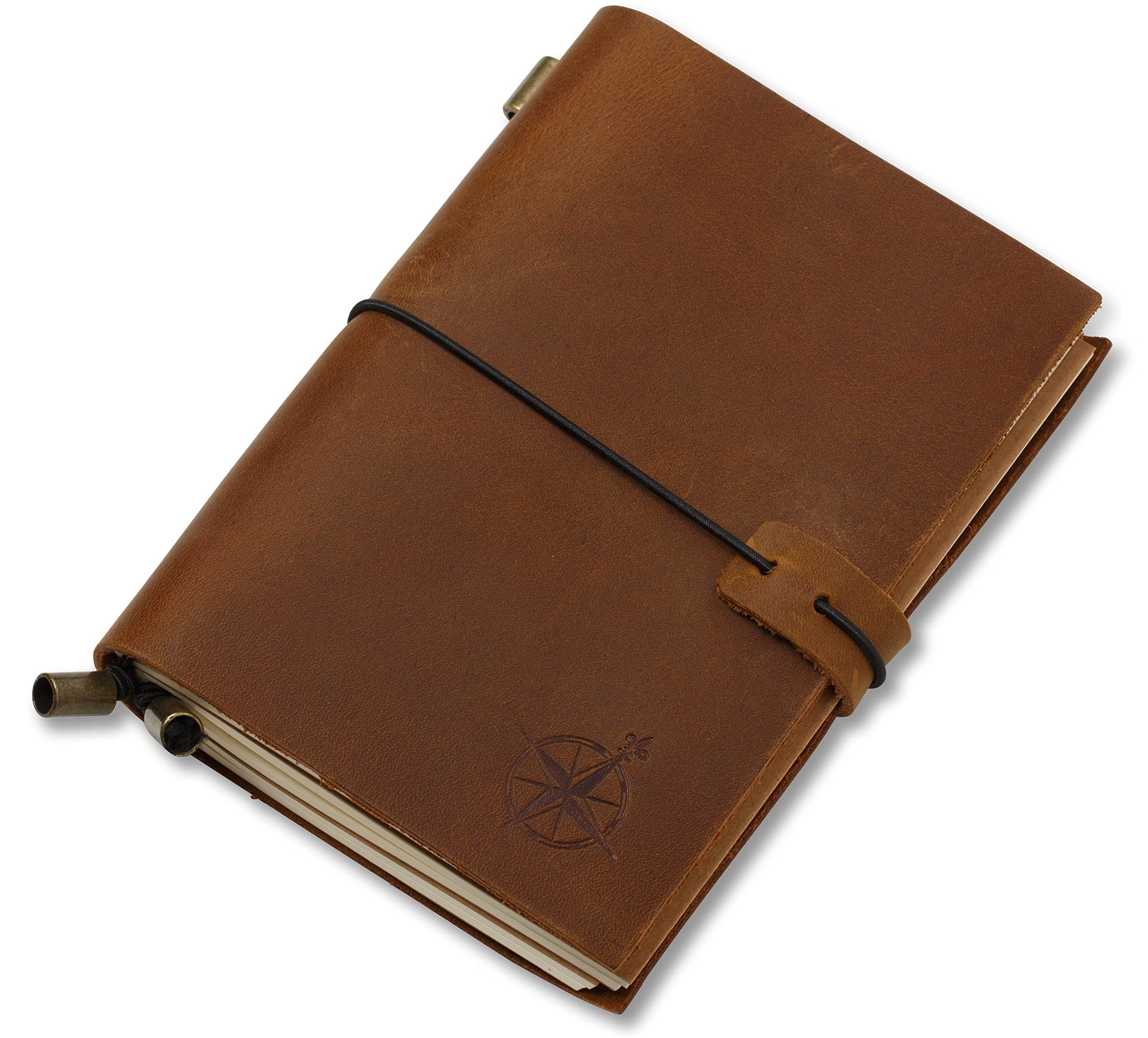 Wanderings A6 Travelers Notebook - Wanderings A6 Refillable Leather Travel Journal, Hand-Crafted Genuine Leather - Perfect For Writing, Poe