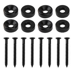 Yootones 8Pcs Yootones Guitar Neck Joint Bushings Ferrules  Bolts Compatible With Electric Guitar Or Bass Guitar (Black)