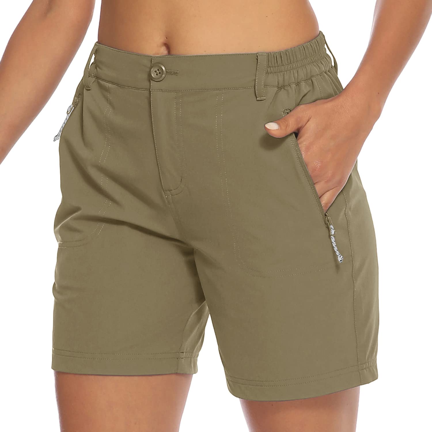 Tbmpoy Womens Hiking Cargo Shorts Quick Dry With Pockets Lightweight Running Golf Outdoor Active Summer Shorts Olive Green Xxl