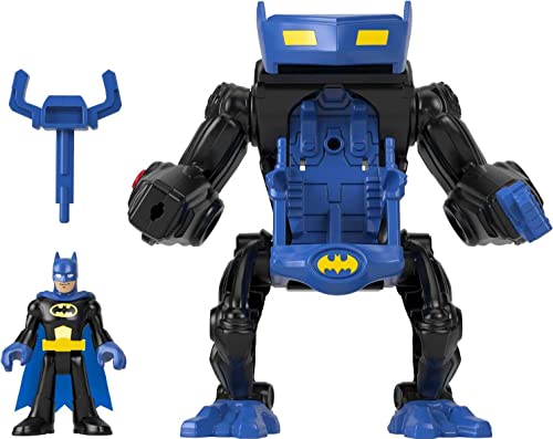 DC Comics Imaginext Dc Super Friends Batman Toys, Battling Robot With Batman Figure And Lights For Preschool Pretend Play Ages 3-8 Years