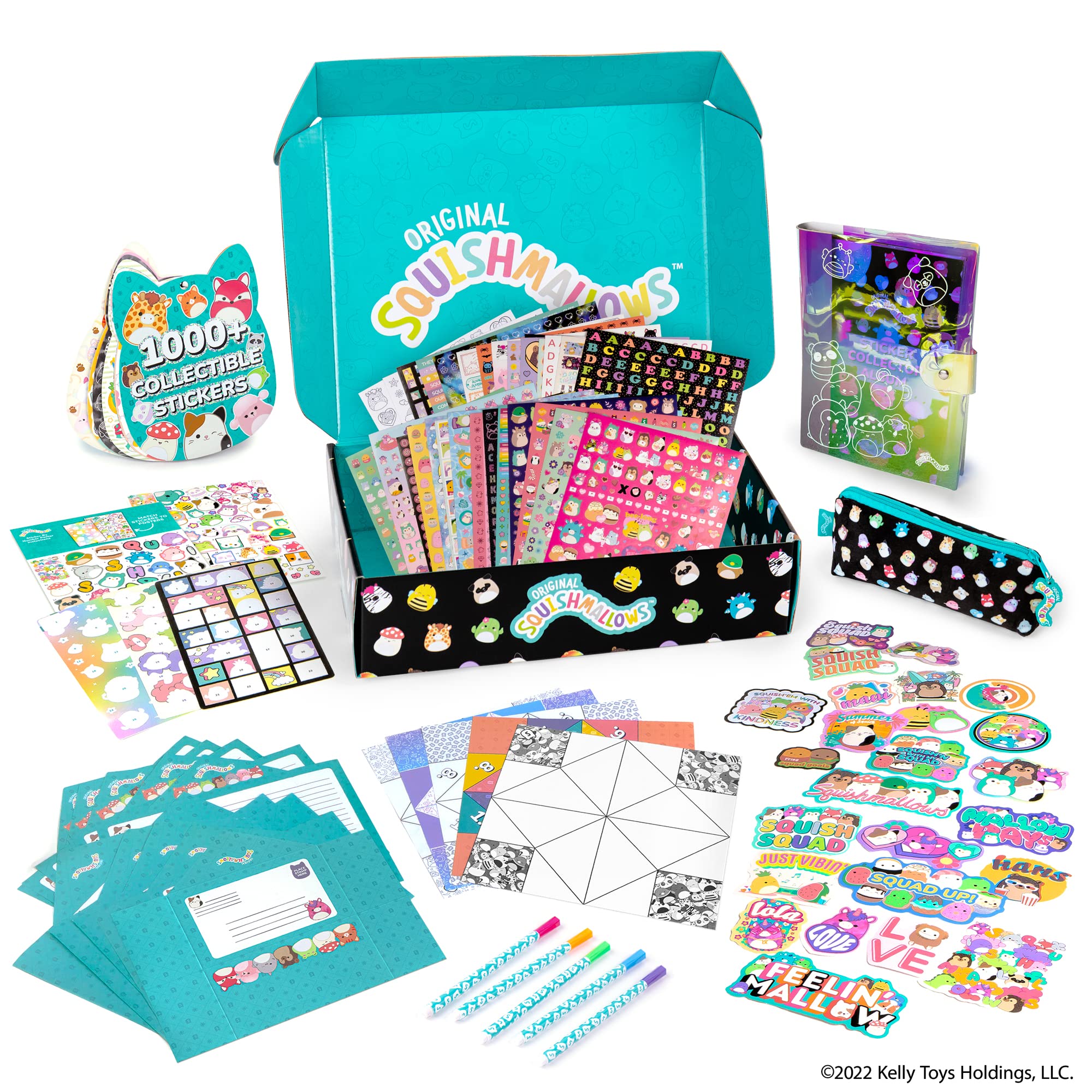 Fashion Angels Squishmallows Ultimate Sticker Set - Includes 10000 Squishmallows Stickers, Plush Pouch, Sticker Album And More -