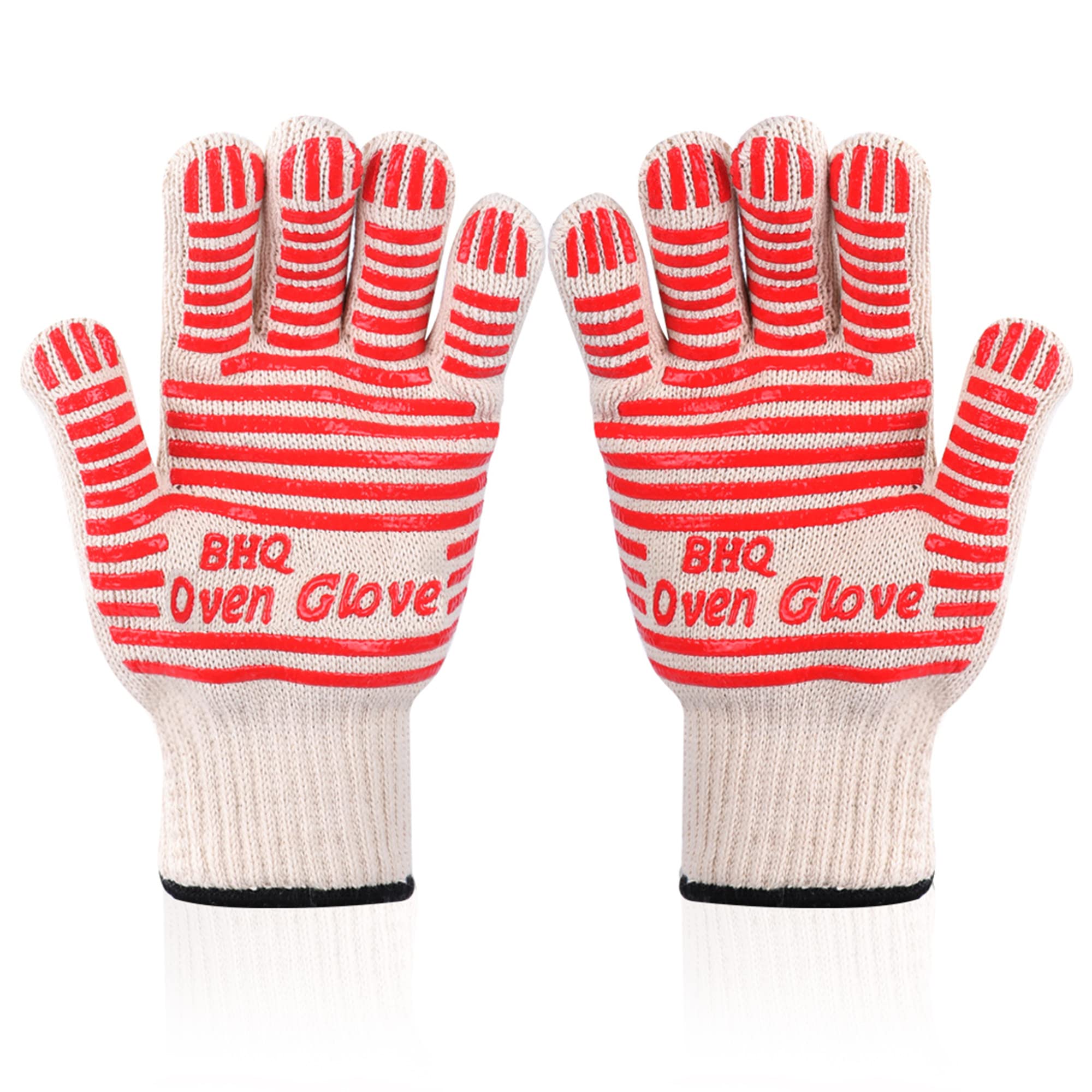 Czsyzczs Oven Gloves Grill Gloves Extreme Heat Resistant Oven Gloves - En407 Certified 932F - Cooking Gloves For Bbq, Grilling, 
