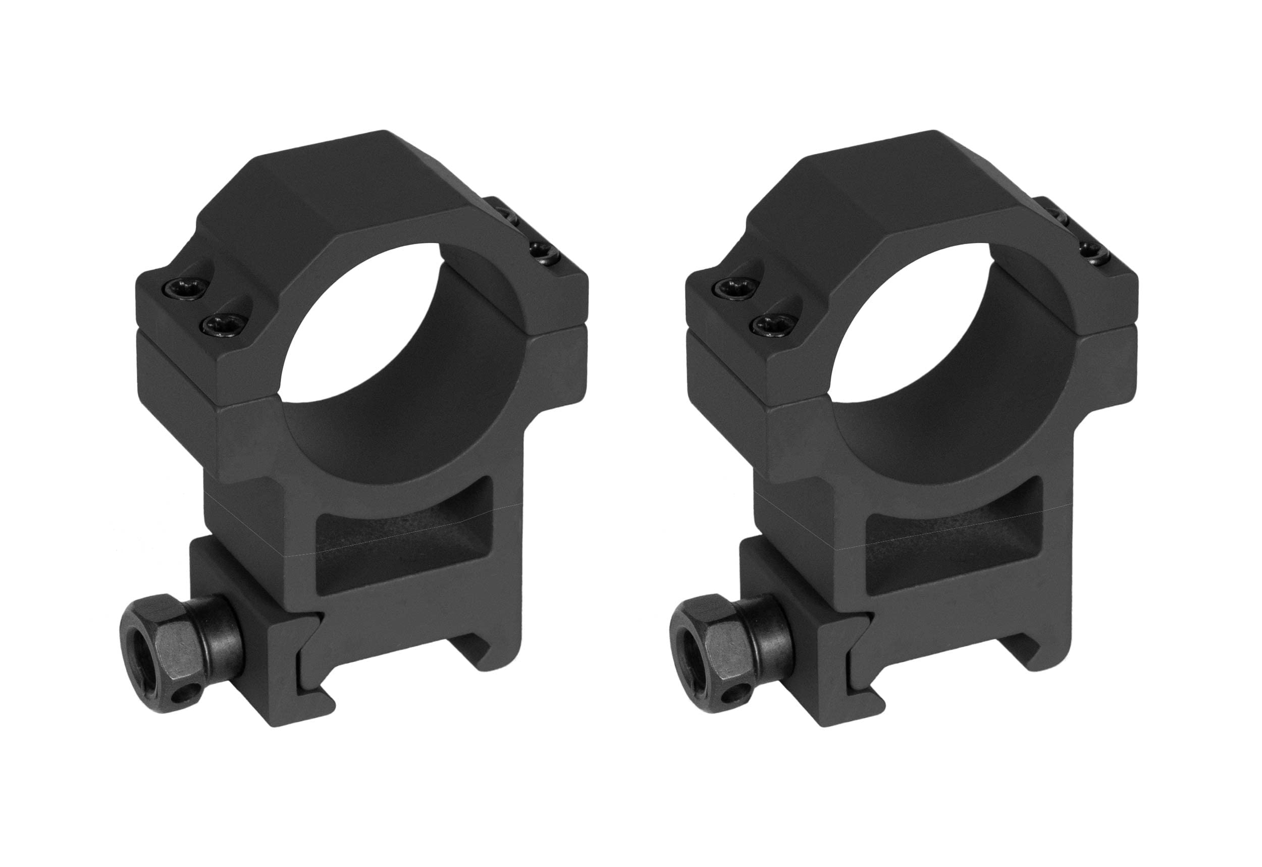 Monstrum High Profile Picatinny Scope Rings With See Through Base 30 Mm