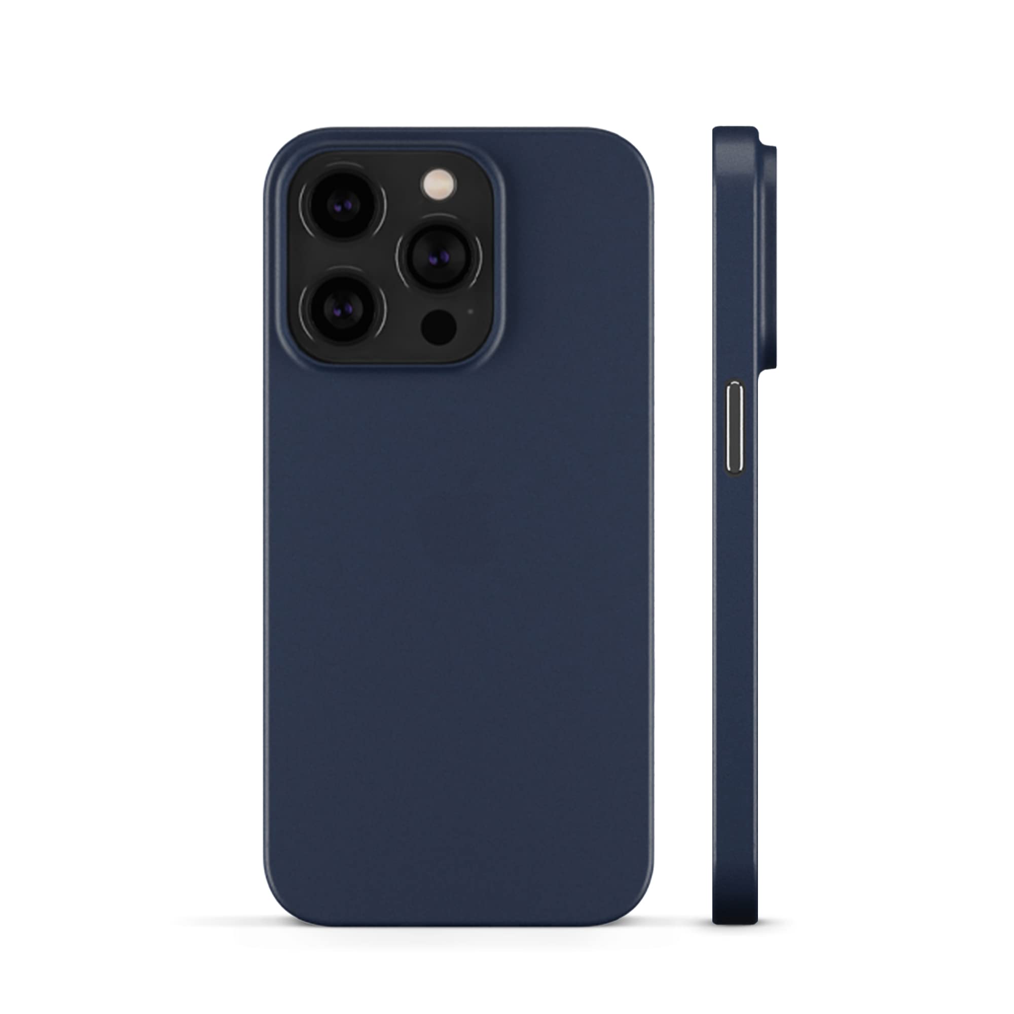 Peel Ultra Thin Iphone 14 Pro Case, Navy - Minimalist Design Branding Free Protects And Showcases Your Apple Iphone 14 Pro