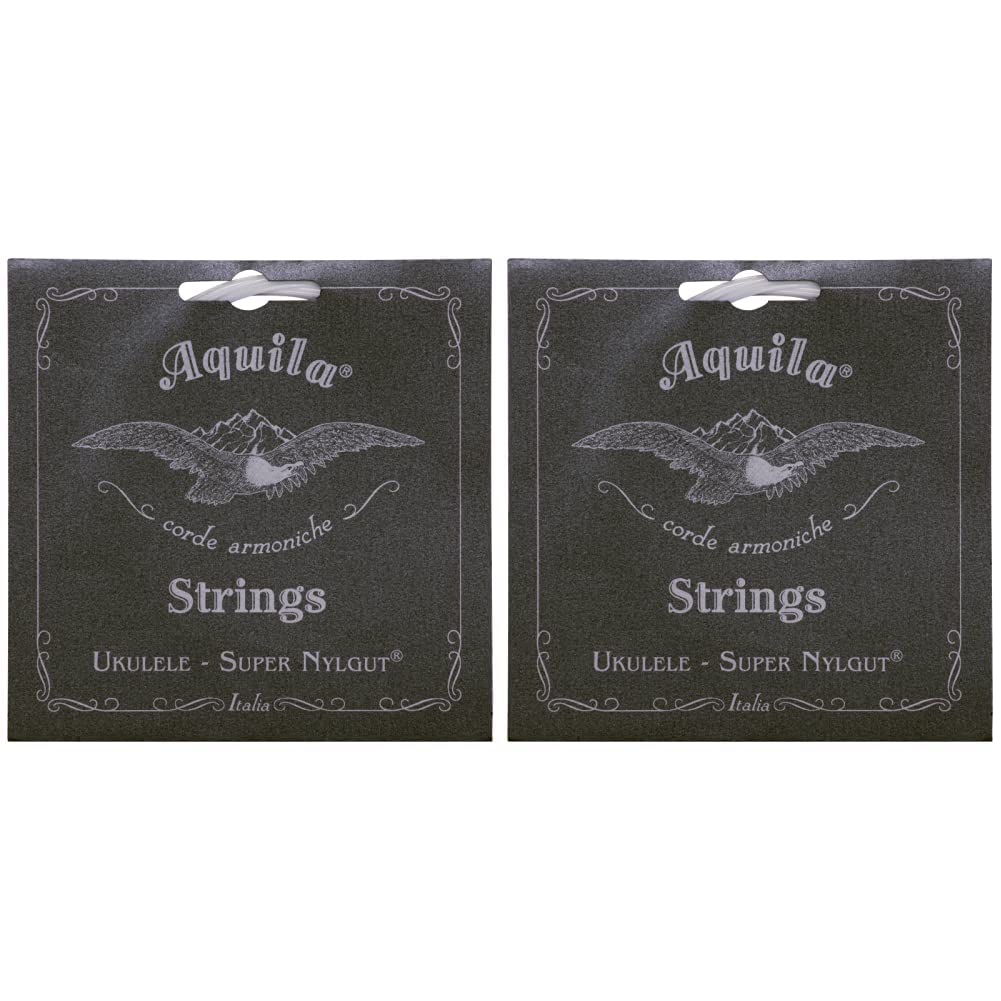 Aquila Super Nylgut AQ-103 concert Ukulele Strings - High g - 1 Set of 4 Super Nylgut AQ-107 Tenor Ukulele Strings - Low g - 1 S