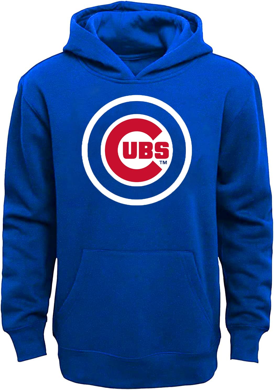 Outerstuff MLB Youth 8-20 Team color Primary Logo Fleece Sweatshirt Hoodie - chicago cubs Blue (10-12)