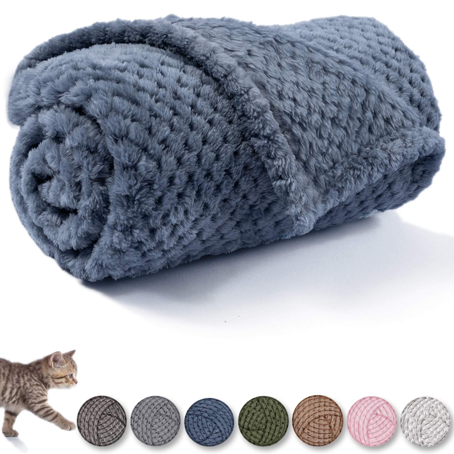 CUTEMATE Dog Blanket or cat Blanket or Pet Blanket, Warm Soft Fuzzy Blankets for Puppy, Small, Medium, Large Dogs or Kitten, cats, Plush 