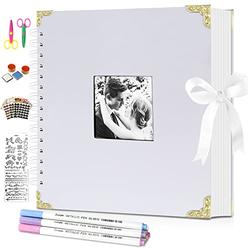 amassan Scrap Book Photo Album, Scrapbook Album DIY Scrap Book 116 x 88 Inches Kit for Wedding,Travelling, Baby Shower, with Scrapbookin