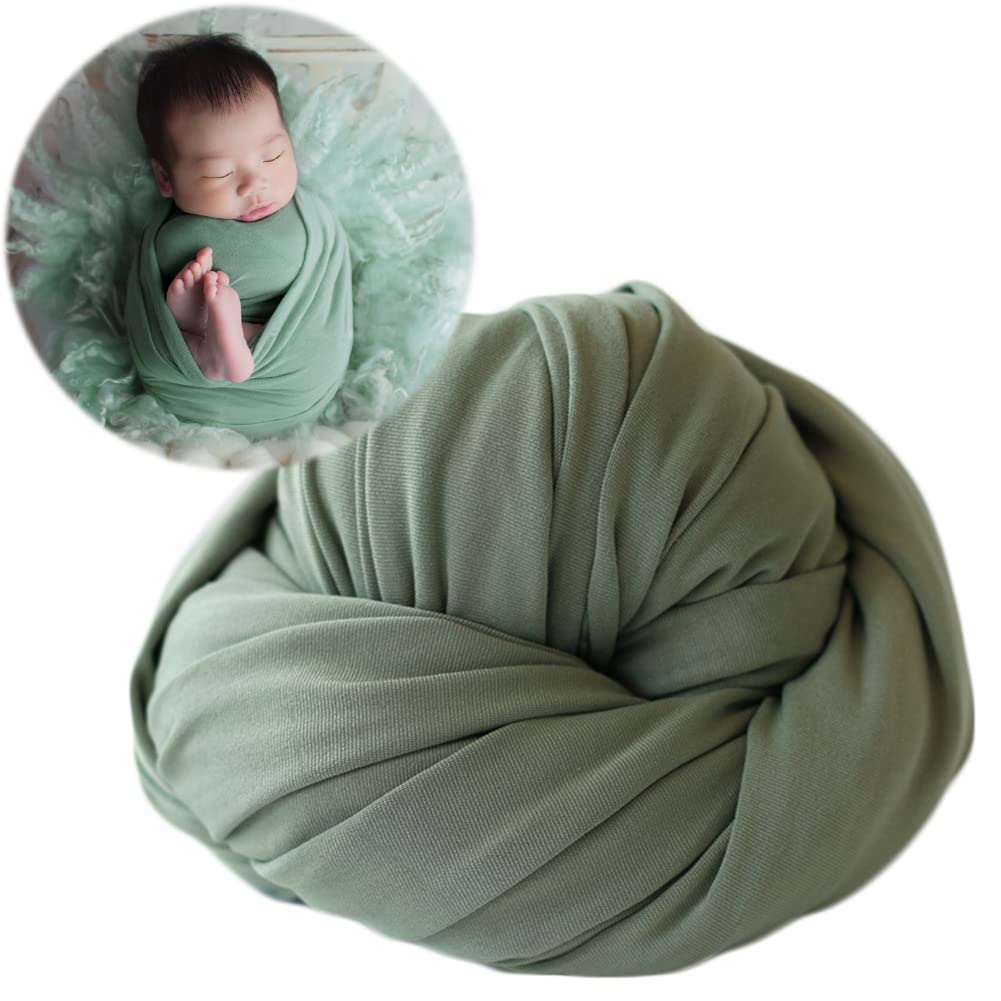 Zeroest Newborn Photography Stretch Wrap Boy girl Baby Wraps Photography Props Baby Photo Prop Stretch Blanket for Baby (green)