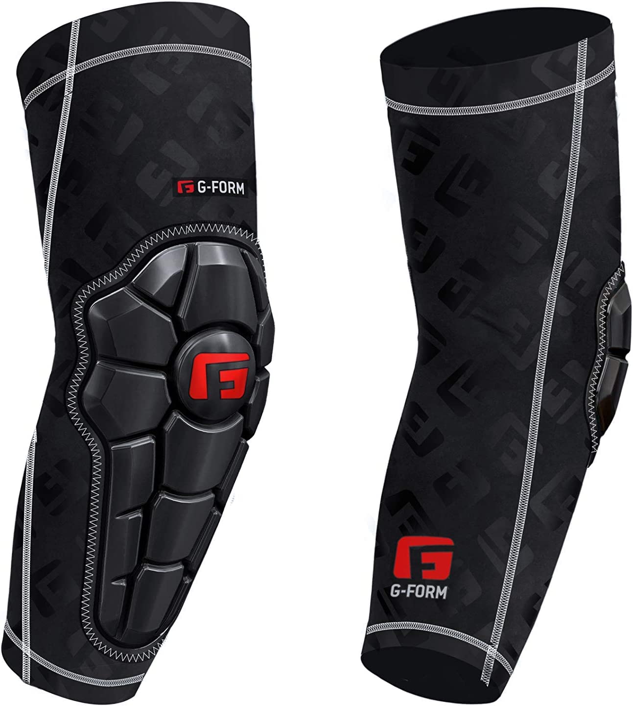 g-Form Pro-X2 Mountain Bike Elbow Pads - Elbow compression Sleeve for Elbow Support - BlackWhite, X-Large