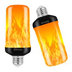 Bitrue LED Flame Effect Light Bulb, 4 Modes Flame Light Bulbs, E26 Base Fire Light Bulb with gravity Sensor,Flickering Light Bul