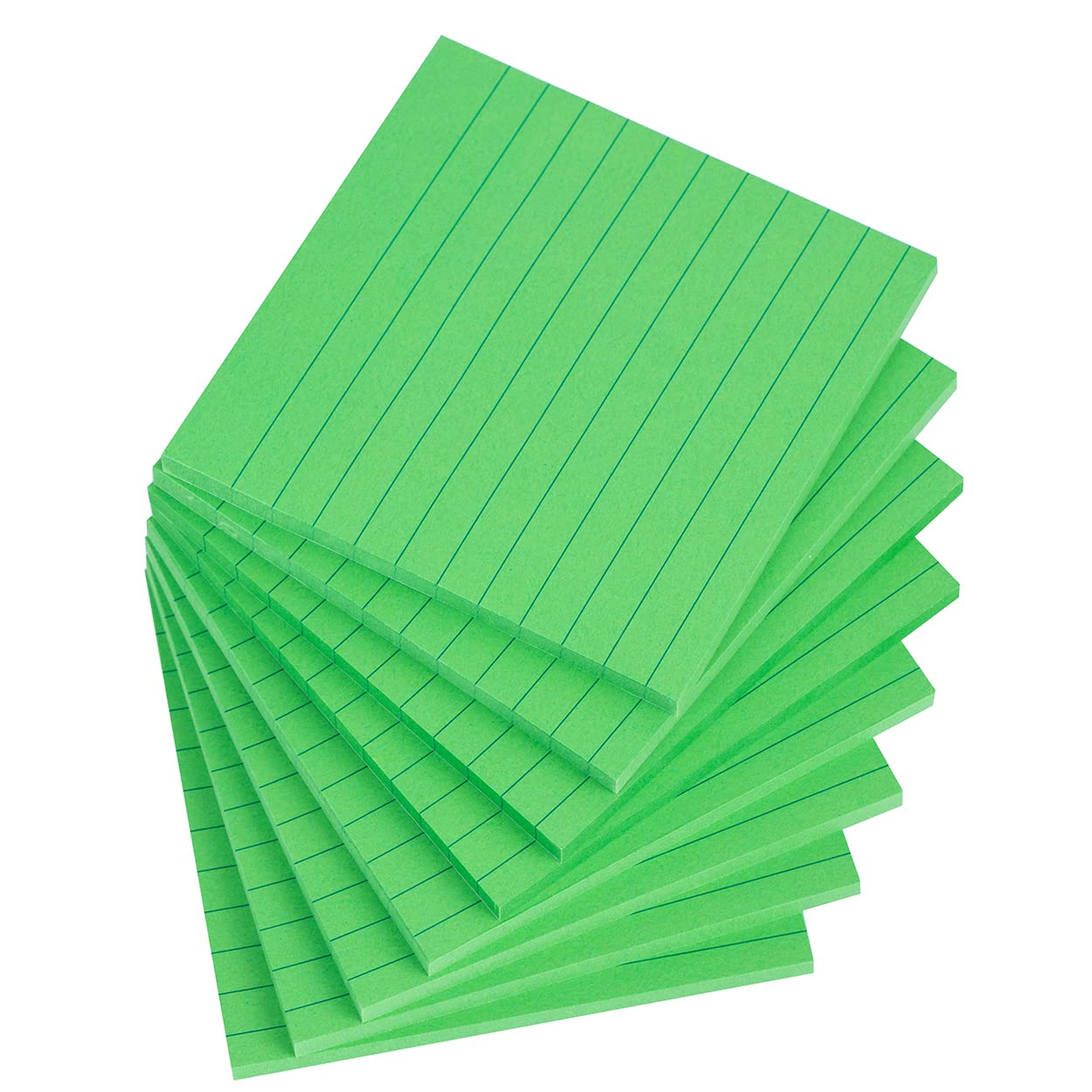 Vanpad Vanpad-215 Lined Sticky Notes 4x4 Inches, Big green Ruled Self-Stick  Pads, Easy to Post for Home, Office, Notebook, 8 PadsPack