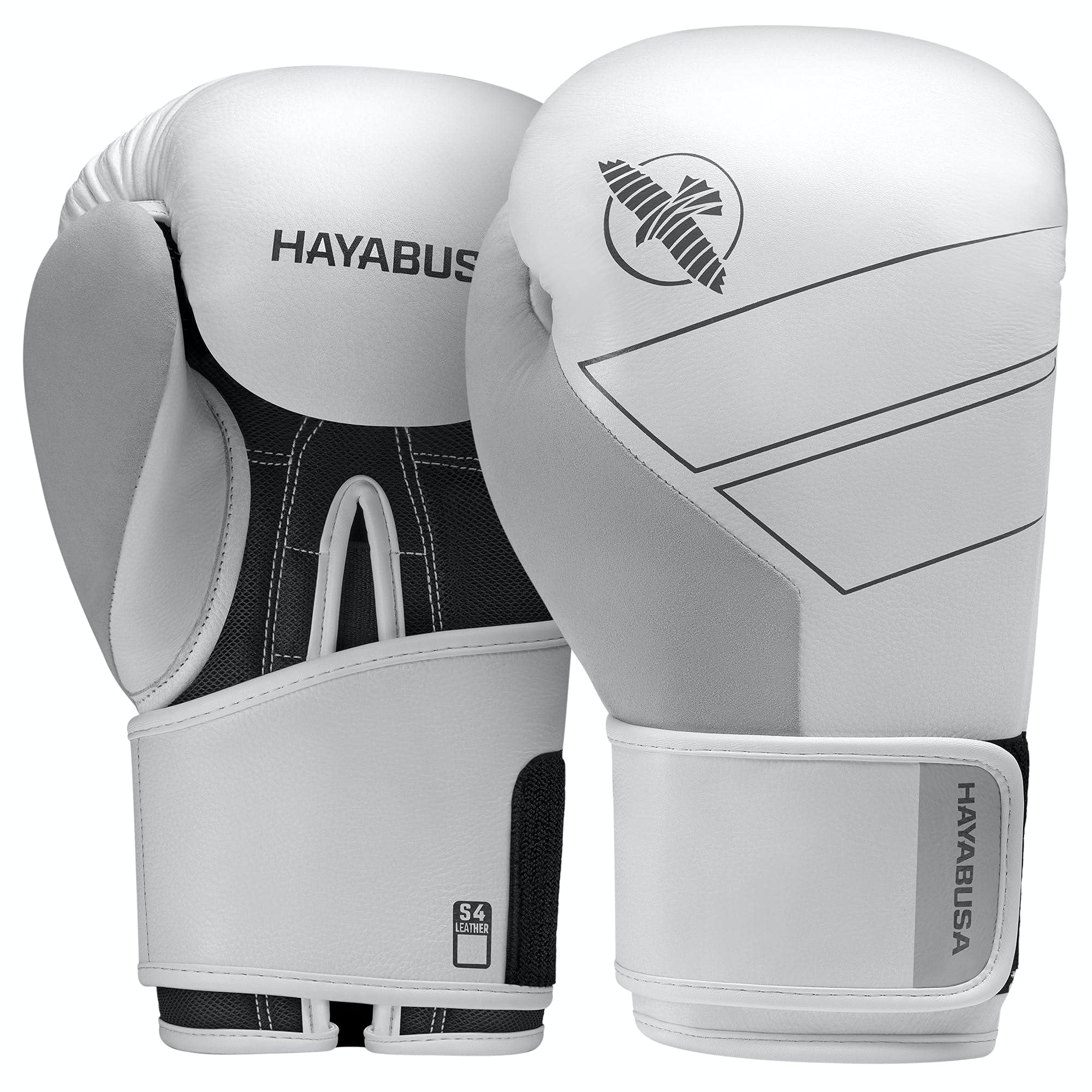 Hayabusa S4 Leather Boxing gloves for Women Men - White, 12oz