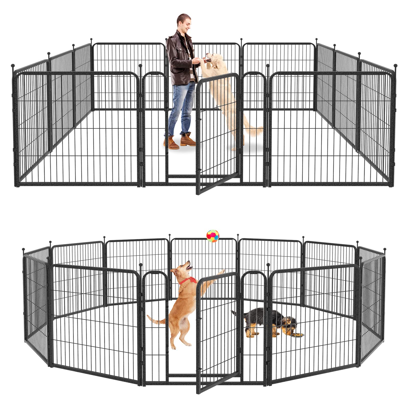 Kfvigoho Dog Playpen Outdoor 12 Panels Heavy Duty Dog Pen 40