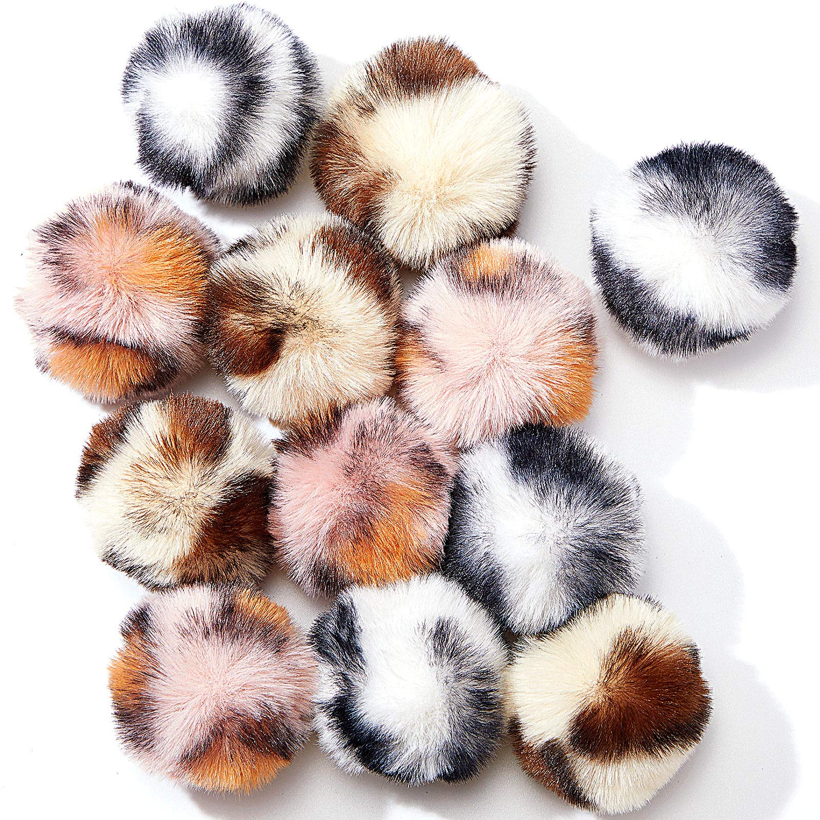 Weewooday 12 Pieces cat Pom Pom Balls Toys Fuzzy cat Ball Artificial Large  Plush Pets Ball for cats Interactive Playing Quiet Ba