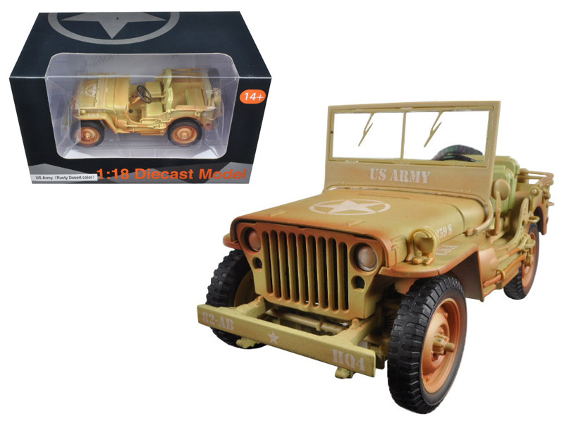 American Diorama US Army Vehicle WWII Desert Sand Weathered Version 1/18 Diecast Model Car by American Diorama