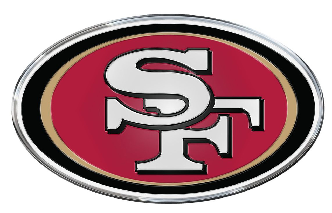 Team ProMark FANMATS NFL San Francisco 49Ers Die Cut Color Automobile Emblem, Team Color, 4" x 3"
