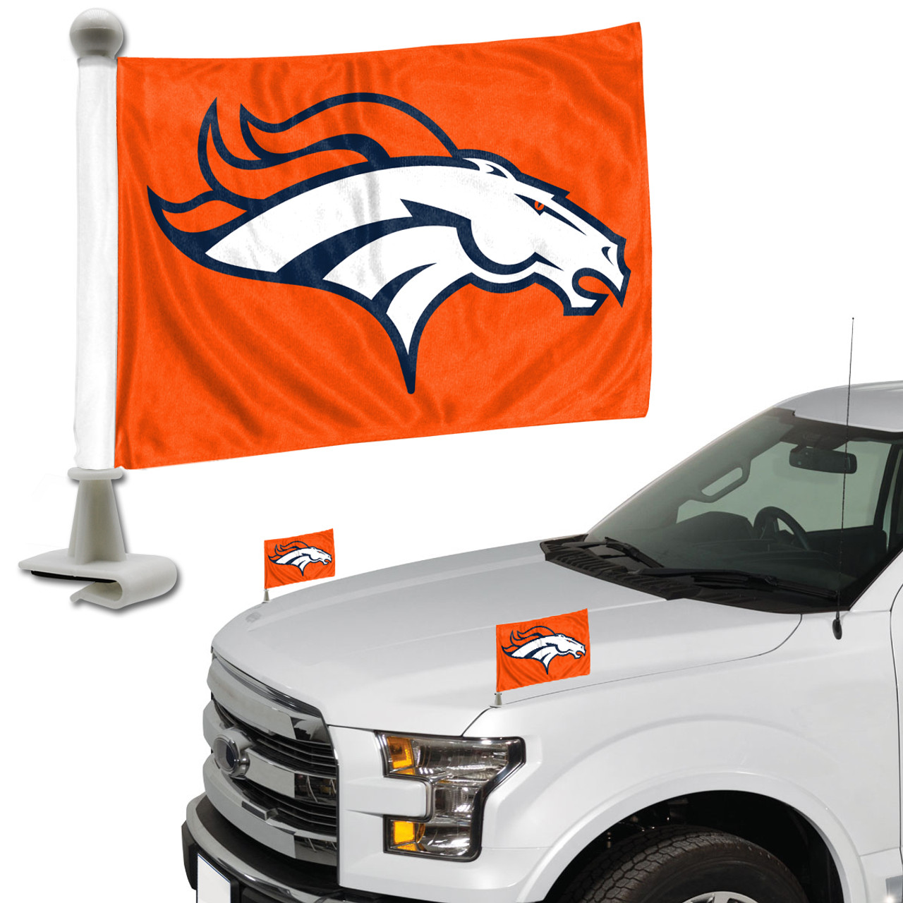 Team ProMark Denver Broncos Flag Set 2 Piece Ambassador Style