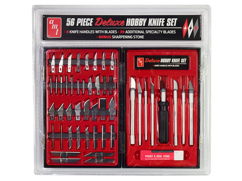 AMT 56 Piece Deluxe Hobby Knife Set (Skill 3) for Model Kits by AMT