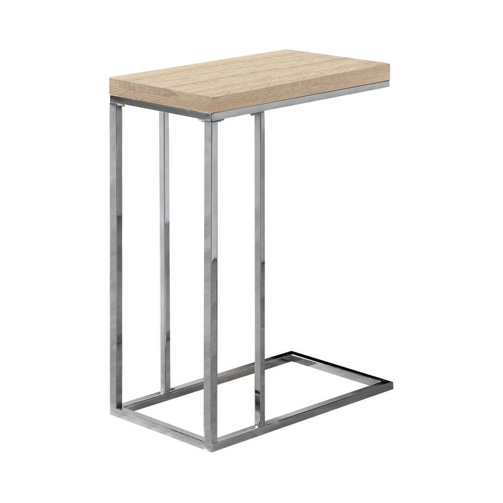 Monarch ACCENT TABLE - NATURAL WITH CHROME METAL
