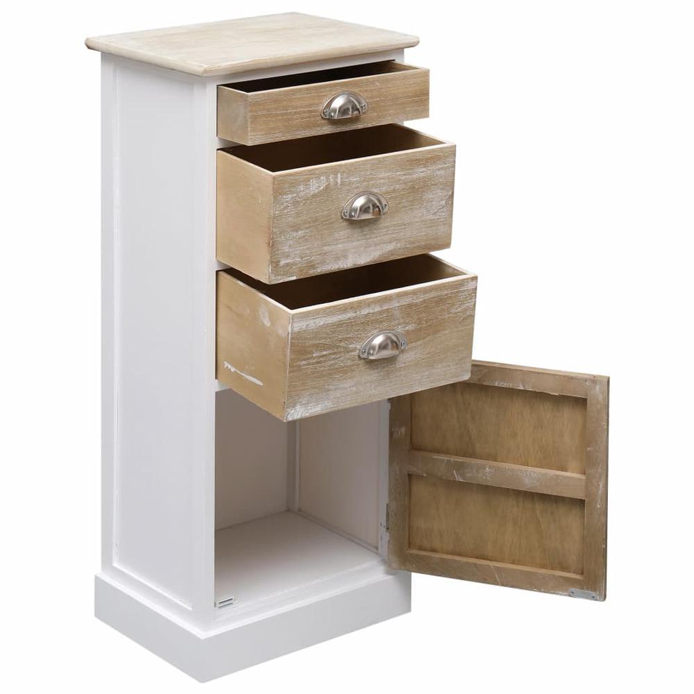 vidaXL Side Cabinet 15"x11"x33.9" Paulownia Wood, 284075
