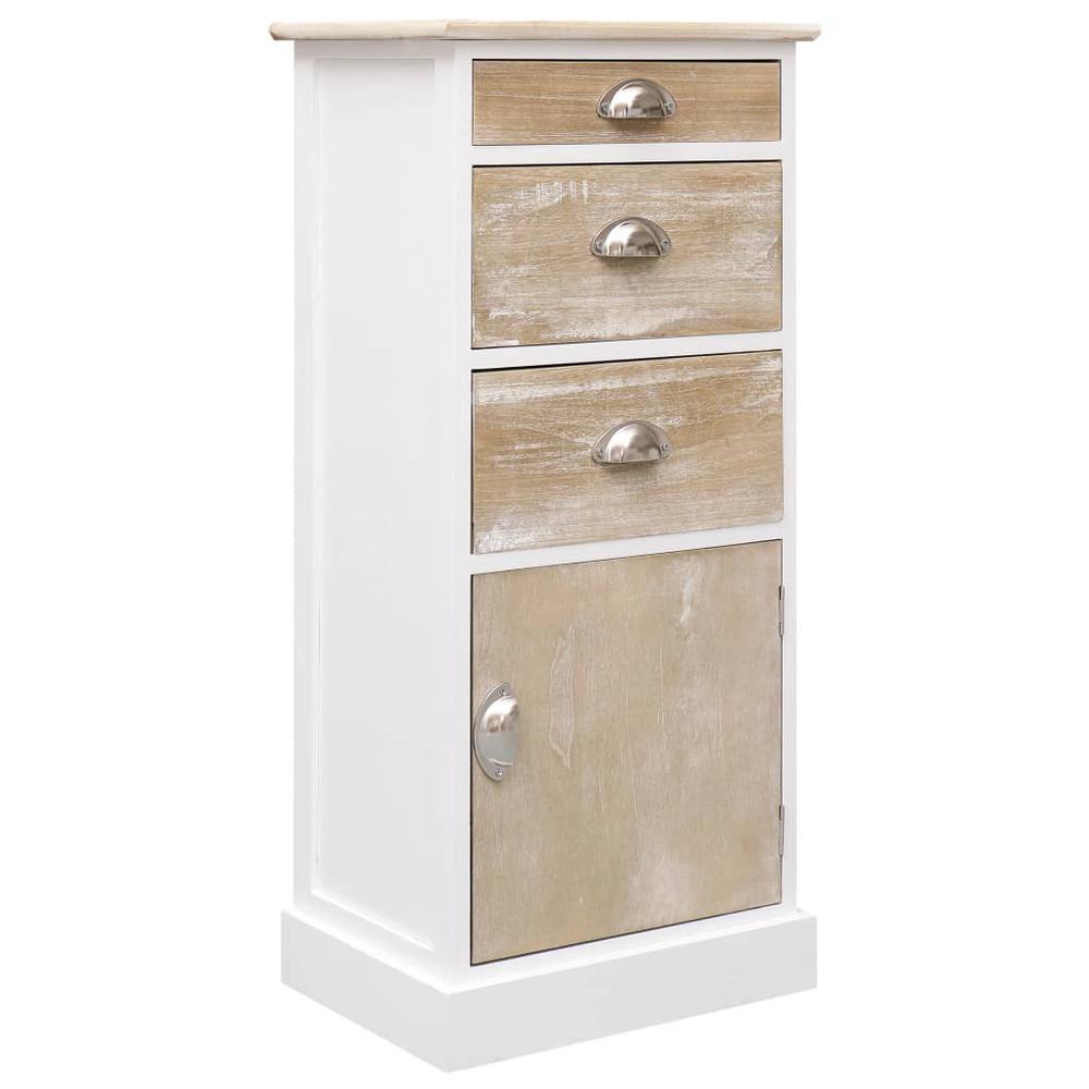 vidaXL Side Cabinet 15"x11"x33.9" Paulownia Wood, 284075