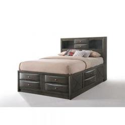 Acme Furniture ACME Ireland Eastern King Bed w/Storage, Gray Oak (1Set/4Ctn)