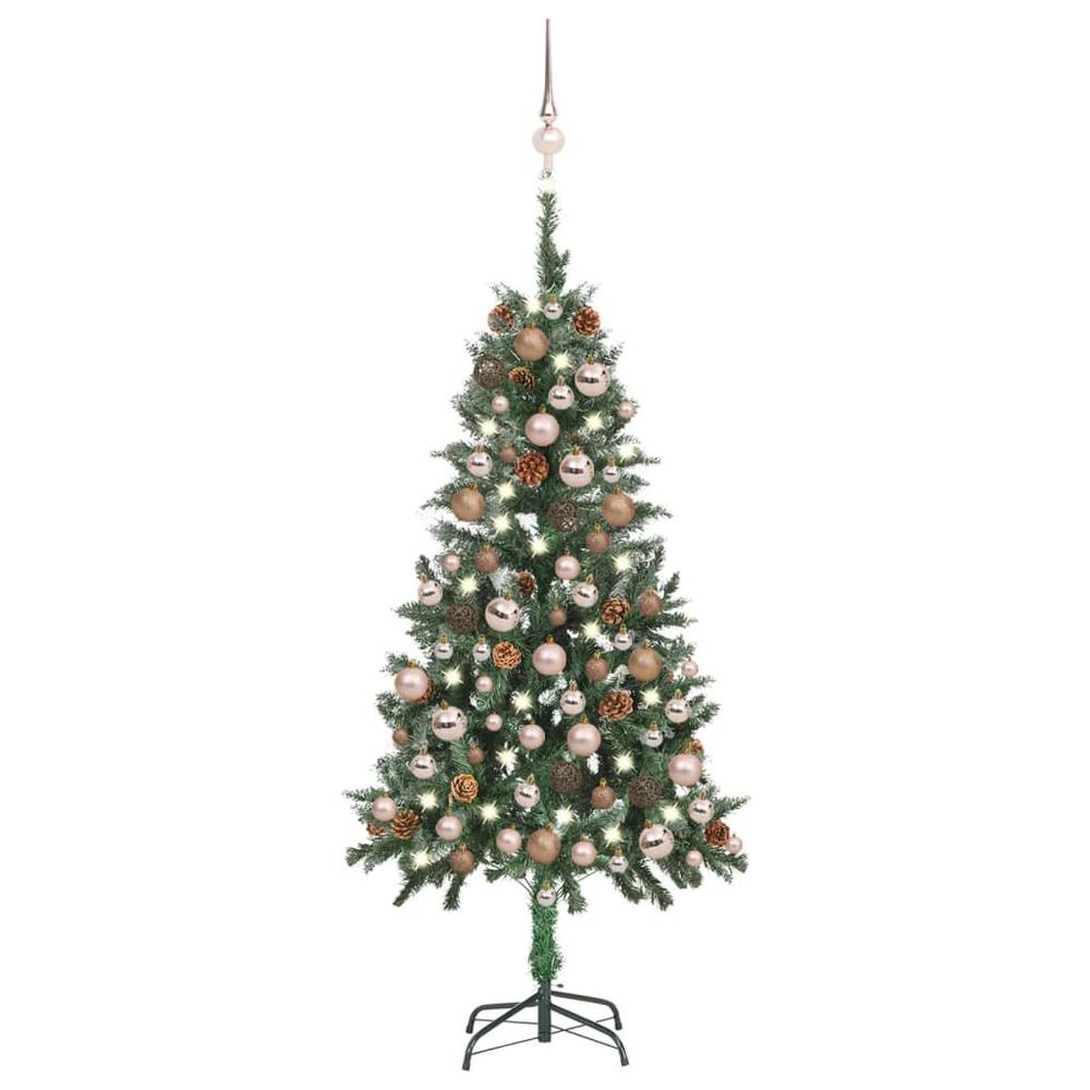 vidaXL Artificial Christmas Tree with LEDs&Ball Set&Pine Cones 59.1", 3077847