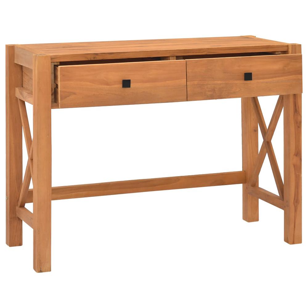 vidaXL Desk with 2 Drawers 39.4"x15.7"x29.5" Recycled Teak Wood 5264