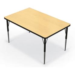 Balt Activity Table - 30"X48" Rectangle - Fusion Maple Top Surface - Black Edgeband